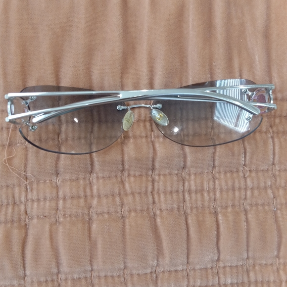 Celine Rimless Sunglasses with Light Blue Gradient Lenses and Silver Temples main image 7